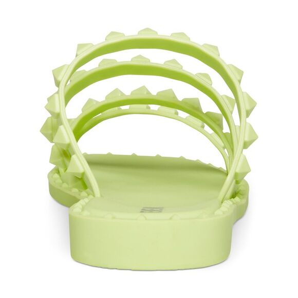 NWT STEVE MADDEN Womens Green Skyler J Toe Block Heel Slip On Slide Sandals 6 M - Picture 2 of 5